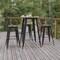 Flash Furniture 30 RD Bar Top Table Brown Poly Top/Black Frame JJ-T14623H-76-BRBK-GG - alternate 6